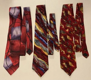 Konvolut 3 Garcia Krawatten, Sammlung dunkelrot - Bild 1 von 10