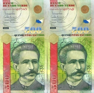 Cape Verde / Cabo Verde 2x 500 escudos 2007 P-69 UNC consecutive - Bild 1 von 2
