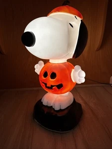 Molde soplado calabaza iluminado 2' pies cacahuetes charlie marrón snoopy gema halloween - Imagen 1 de 6