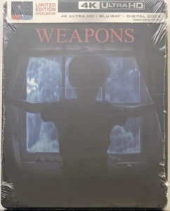 Weapons (2025) Steelbook [4K UHD + Blu-Ray + Digital] New Sealed SHIPS IN BOX - Bild 1 von 2
