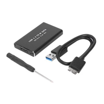 6Gbps High-Speed mSATA SSD External Drive Case USB 3.0 Supports 30/50mm Drives - Image 1 of 4