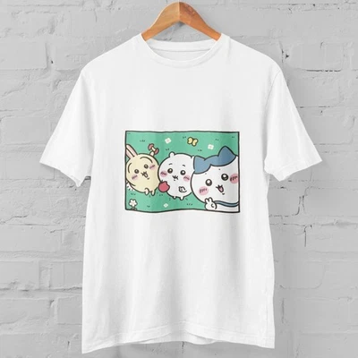 Kawaii Chiikawa Couple Tee Japanese Cute Character Graphic T-Shirt Unisex Gift - Image 1 of 4