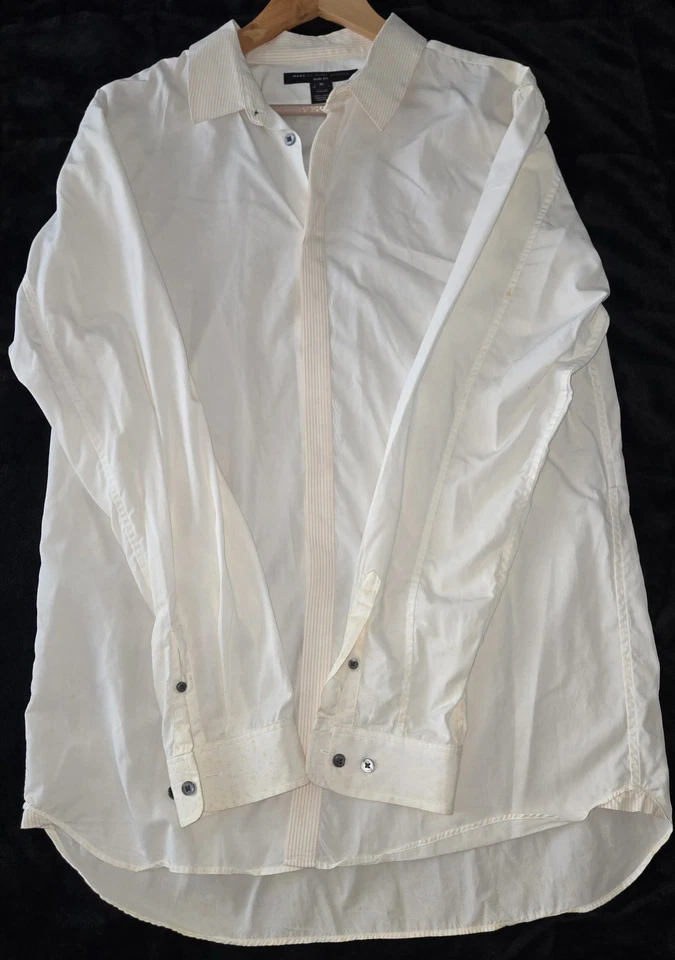 Camisa Marc by Marc Jacobs Blanca Calce Ajustado XL - Estilo de Diseñador Minimalista Foto 1 de 3