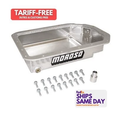 Moroso 42031, One Natural Aluminum Trans Pan - Billet Alm. Rail - Fits Gm 4L80E  - Image 1 of 4