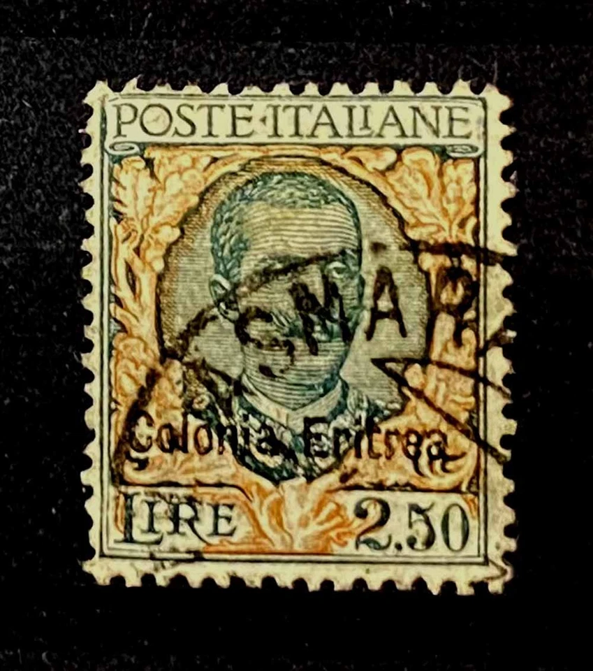 ERITREA, ITALIA: SELLO DE LA ERA CLÁSICA DE 1928 SCOTT #32 CV SONIDO $73 Foto 1 de 1