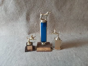 Vintage 1960s Dog Show Trophies Choptank Beagle Club Trophy Award Eastern Fed - Picture 1 of 16