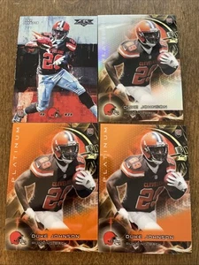 4 Duke Johnson RC 2015 Topps Fire Silver & Platinum Orange Refractor Lot Rookie - Picture 1 of 1