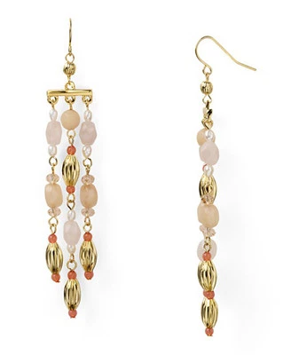 Brincos de lustre de três fileiras LAUREN BY RALPH LAUREN novos com etiquetas - Imagem 1 de 3