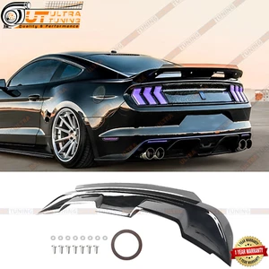 For 2015-2023 Ford Mustang GT500 Style Spoiler W/ Smoke Gurney Flap Wicker Bill - Picture 1 of 12