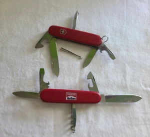 2 Vintage Swiss Army Knife Victorinox Victoria Officer Suisse Officier Marlboro - Picture 1 of 18