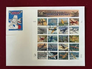 US Scott 3142 American Aircrafts Cacheted FDC sheet of 20 - Picture 1 of 1