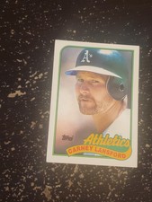 Carney Lansford Baseball Card -- 1989 Topps #47 -- Oakland Athletics A's