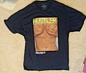 Vtg HUSTLER LIMITED EDITION SHIRT MENS SIZE L Black 1 Sided Y2K - Picture 1 of 6
