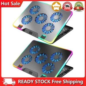 Laptop Cooling Pad Height Adjustable Notebook Stand RGB for 11-17.3 Inch Laptops - Bild 1 von 14
