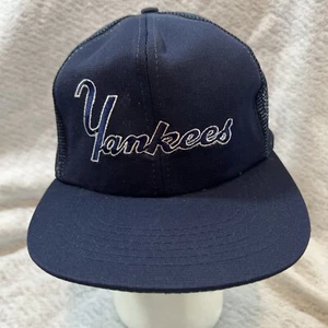 New York Yankees Spellout MLB Baseball Snapback Adult Genuine UII Hat Cap READ - Picture 1 of 14