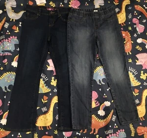 LOT of 2 Size 8 Girls Jeans Children’s Place Bootcut & Pull On Oshkosh Jegging - Picture 1 of 4