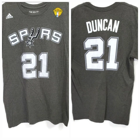 Tim Duncan NBA Finals San Antonio Spurs T-shirt Tee Jersey Mens Medium Cover