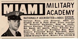 1965 MIAMI Military Academy Florida institute school Vintage Print Ad - Picture 1 of 1