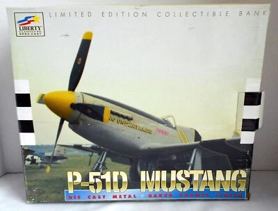 USAF THE FLY ENTERRADOR WM SHOMO P-51D MUSTANG DIECAST AVIÓN BANCO #47003 Foto 1 de 4