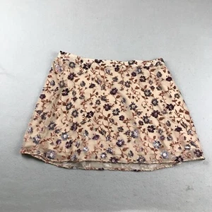 American Eagle Outfitters Skirt Womens XL Brown Velvet Floral Lined Pull On NWT - Picture 1 of 9
