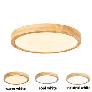 20W LED Ceiling Light Wooden Surface Mount LED Ceiling Light Modern Simple white - Picture 1 of 15