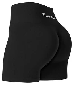 Workout Biker Shorts Women Scrunch Butt Lifting Seamless Shorts High Waist St... - Picture 1 of 5