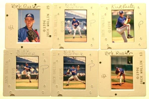 6 negativos de diapositivas de fotos Kirk Rueter 1995-96 MLB Montreal Expos de J. Wallin - Imagen 1 de 1