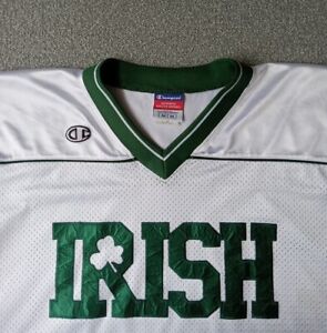 Vintage Champion Notre Dame Jersey Irish Logo Spell Out Men's M