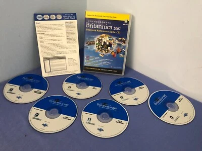 Encyclopaedia Britannica 2007 Ultimate Reference Suite CD PC CD-Rom with Manual - image 1 of 4