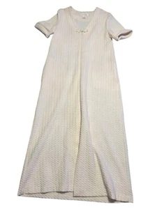 Vintage Diamond Tea Robe Women’s Lounge Dress Nightgown Velour Zipper Pink XS - Picture 1 of 4