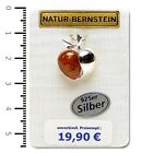 100% Naturbernstein Bernstein Amber Anhänger Kettenanhänger 925er Silber 90154c