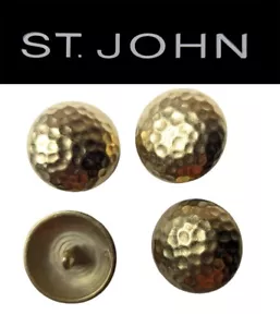 St John Knits (0.8 Inch) Hammered Soft Gold Tone Domed Replacement Buttons - Picture 1 of 1