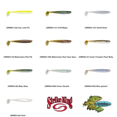 Strike King Swimbait Swim-N-Shiner KVD Perfect Plastic 4 Inch Any 10 Color SWNS4 - Image 1 of 4