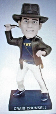 2023 Craig Counsell Indiana Jones Bobblehead Milwaukee Brewers No Smoke, PetFree Cover