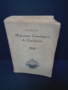 Aranzadi Chronological Repertory Of Legislation 1941 - 1St Edition, 1700 Pages. - Picture 1 of 4