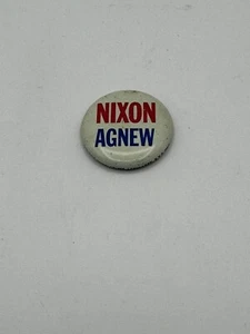 Prendedor botón político campaña presidencial presidente Nixon Agnew 1968 - Imagen 1 de 1