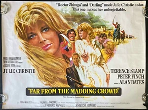 Far From the Madding Crowd ORIGINAL Quad Movie Cinema Poster Julie Christie 1967 - Picture 1 of 8