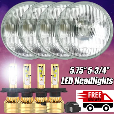 For Buick GS 455 1970-1972 Round 4pcs 5-3/4 5.75"inch LED Headlights Beam H4 Foto 1 de 4