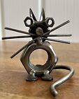 Small Recycled Metal Nuts & Bolts Cat Art Sculpture Figure 2.5”