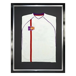 Vivarti Standard Gloss Black-Silver-Black Backing Frame Sports Shirt Display - Picture 1 of 24