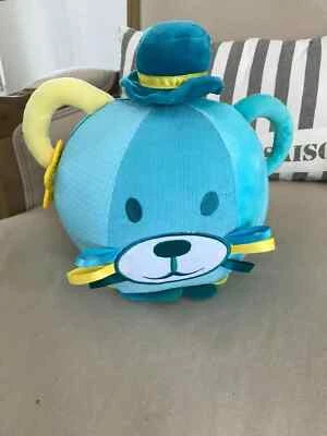 4⚜️ Ludi Peluche Tête D'ours Avec 5 Activités Sensorielles Balle D'éveil Tissu - Photo 1/3