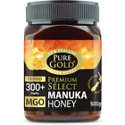 New Zealand Pure Gold Premium Select Manuka Honey 300+ Mgo 500g Active Honey