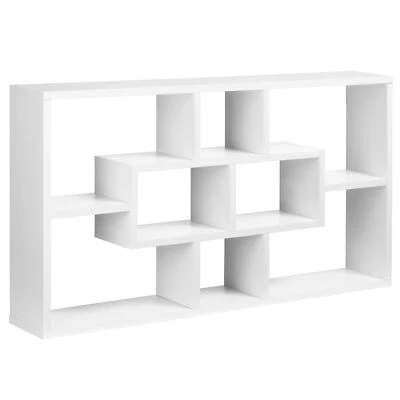 HOMCOM Pensile Libreria da Parete 8 Vani in 3 Diverse Dimensioni 85x14.5x47.5cm - Immagine 1 di 4