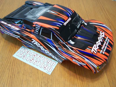 For Traxxas 1/10 Slash Orange Black Body Clipless Mounts 2wd BL-2s 4wd 4x4 VXL - Image 1 of 4