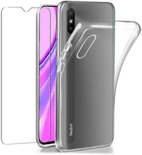 COVER CUSTODIA + PELLICOLA VETRO TEMPERATO PER XIAOMI REDMI 9A AT 9AT ULTRASLIM