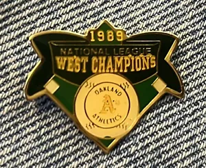 1989 Oakland Athletics Lapel Pin ~ MLB ~ National (Error) League West Champions - Picture 1 of 3