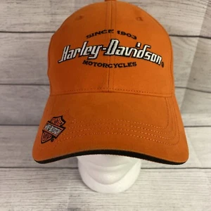 Harley-Davidson Motorcycles Aurora Colorado Cap Hat Orange Adjust BRAND NEW!!! - Picture 1 of 12