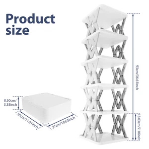 Shoe Storage Organizer Adjustable Space Saving Shoe Slots Shelf for House* - Picture 1 of 11