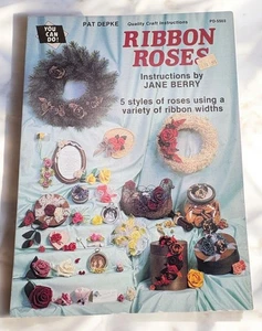 Ribbon Roses Craft Leaflet 5 Styles Jane Berry - Picture 1 of 6