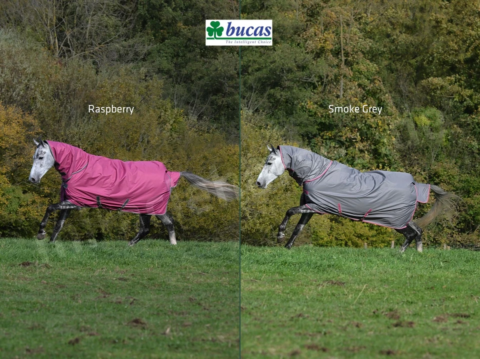 Bucas Freedom Turnout Light Full Neck Regendecke m. Halsteil Raspberry SmokeGrey - Bild 1 von 1